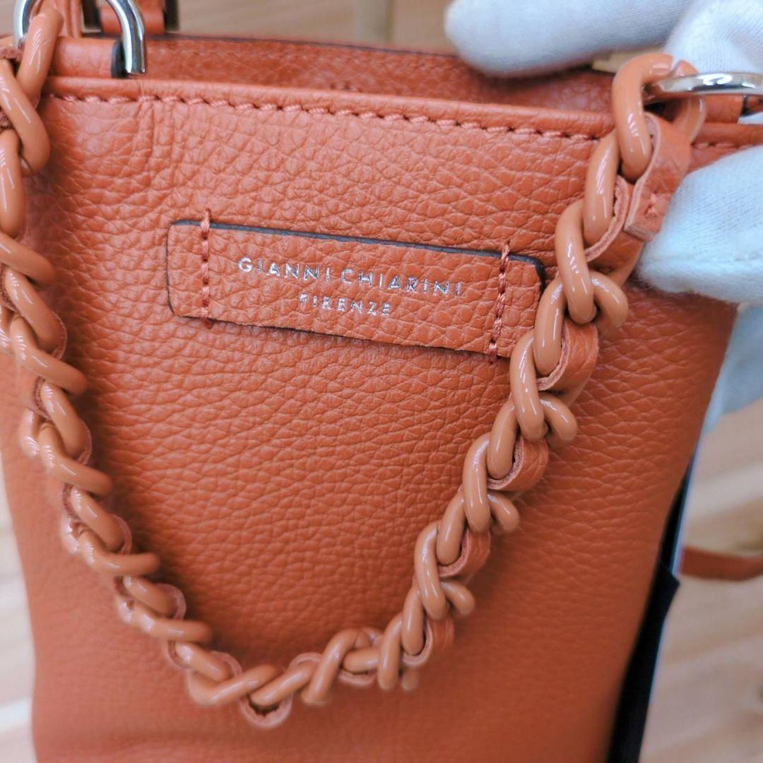 GIANNI CHIARINI オレンジ ショルダーバッグ カミッラ イタリア 新品 