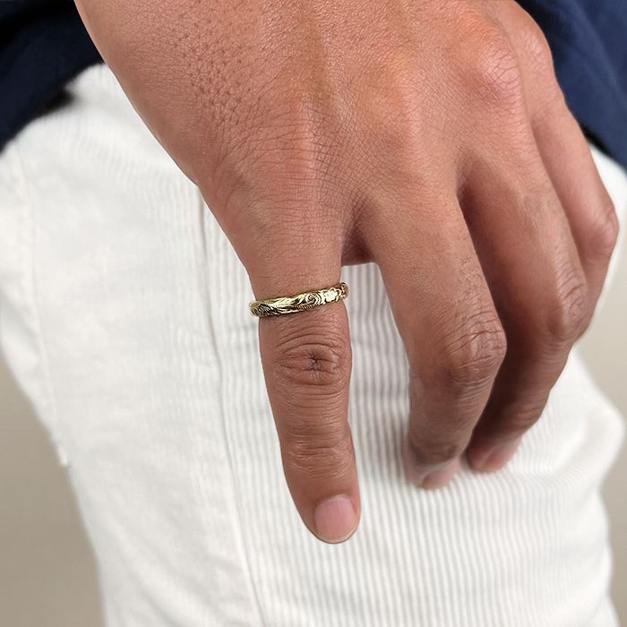 Hawaiian cut-out slim ring【GOLD】