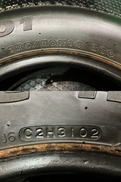 HANKOOK HANKOOK ZOVAC HPW401 185/70R14 14インチ スパイクタイヤ 4本 バリ溝 カップピン (MTH352)  - メルカリ