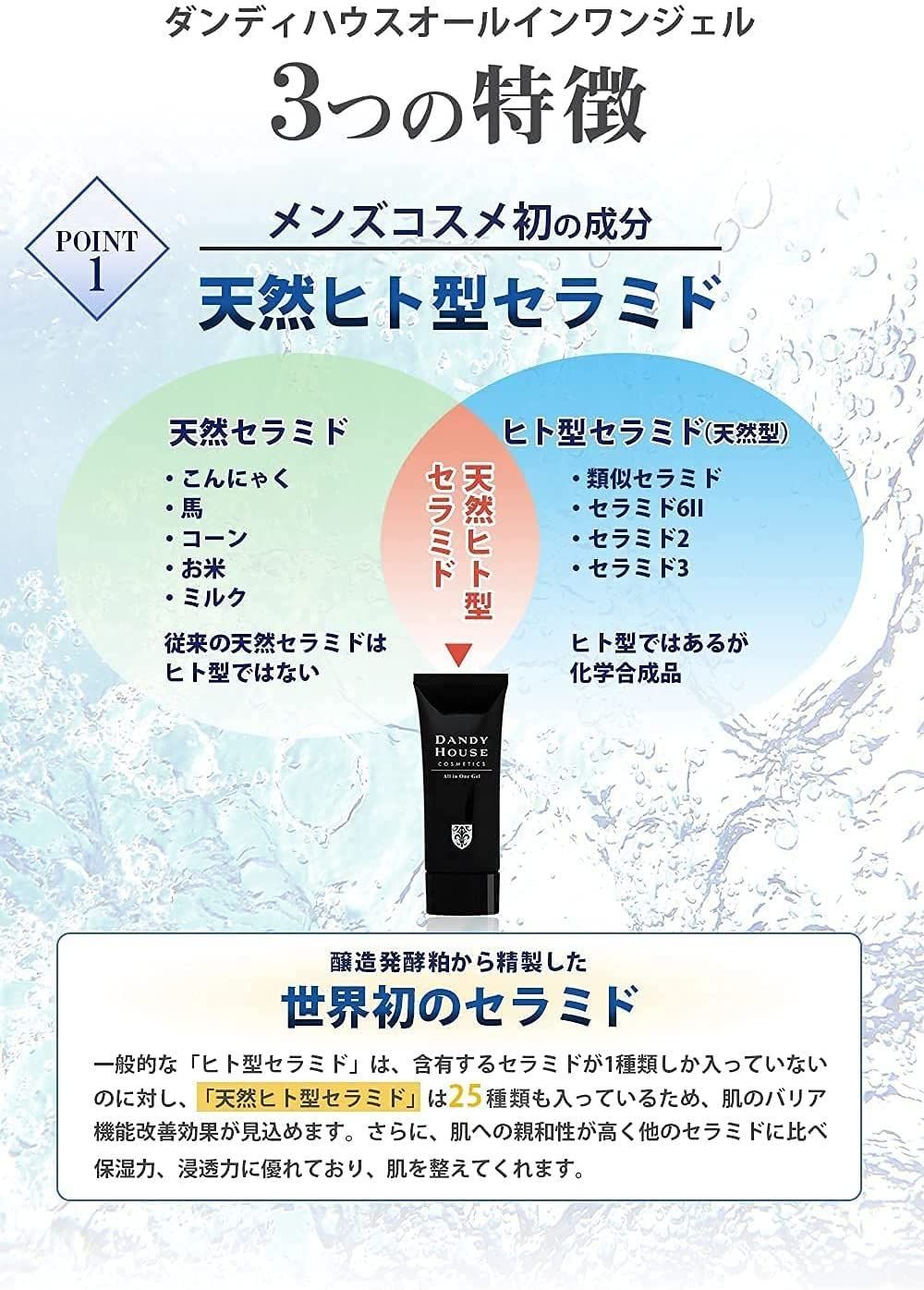 新着商品】ダンディハウス オールインワン ジェル メンズ スキンケア 2本セット ［ 1本 50g（約60日分）］ - メルカリ