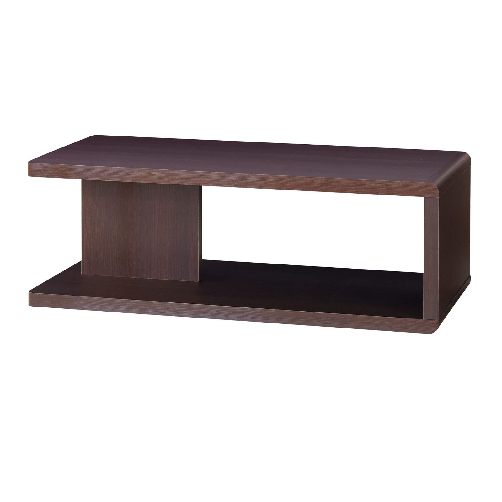 おしゃれ シンプル 机 ダークブラウン 幅89.7 ローテーブル 高さ31.6 奥行45cm 白井産業 KI2-9045TDK キアエッセ2 MARWIL-DEMENAGEMENTS_CH