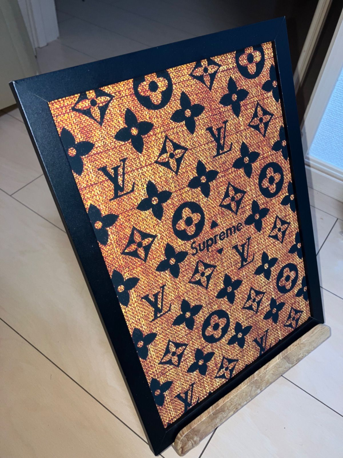 LOUIS VUITTON type☆A4額装済オマージュインテリアアート