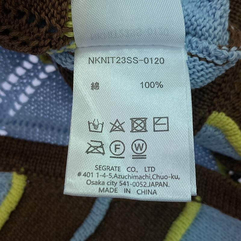 NKNIT ンニット 23SS WAVE PATTERN KNIT SHIRT ニットシャツ