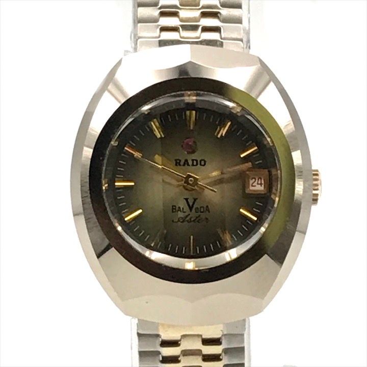RADO ラドー バルボア V アスター AT 三針式 デイト レディース 腕時計 ウォッチ ゴールド シルバー 稼働品 a8681