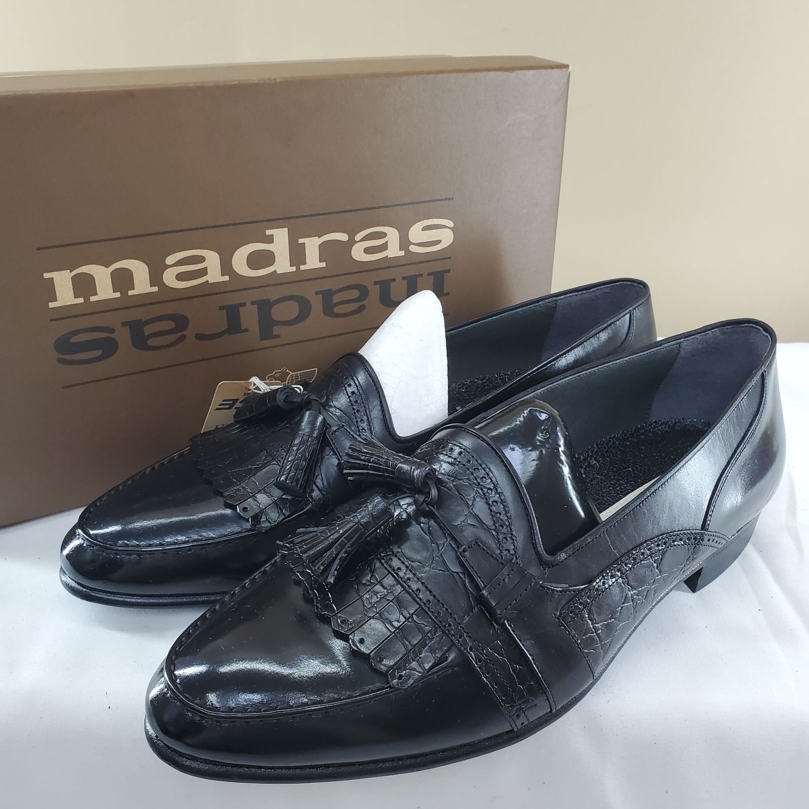 【madras】未使用品 マドラス レザー×スウェード切替ビットローファー ビークラシック メンズ ビット付き ローファー ゴアテックス