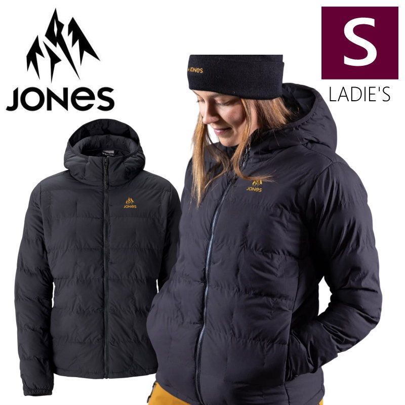 24-25 Sサイズ JONES DARK START RECYCLE HOODIE JKT STEALTH BLACK レディース スノーボード インナーダウン