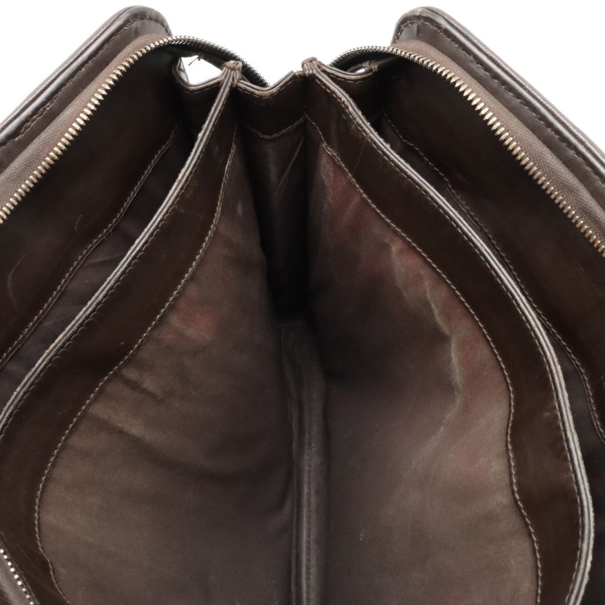 【美品】ボッテガヴェネタ ビジネスバッグ イントレチャート レザー ブラウン 美品 ボッテガヴェネタ ビジネスバッグ イントレチャート ブラウン レザー