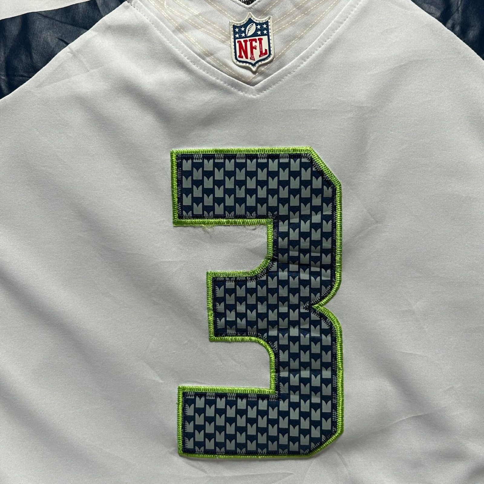 NFLシーホークスゲームシャツ肉厚SEAHAWKS大 Tシャツ両面刺繍ワッペン 