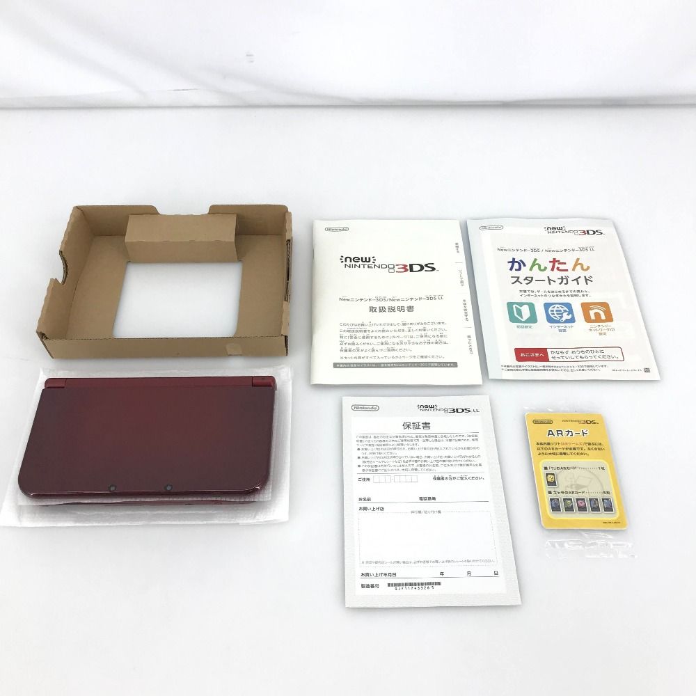 05w15762T new3DSLL new NINTENDO 3DSLL 本体 箱あり メタリックレッド microSD 4GB 動作 み 品