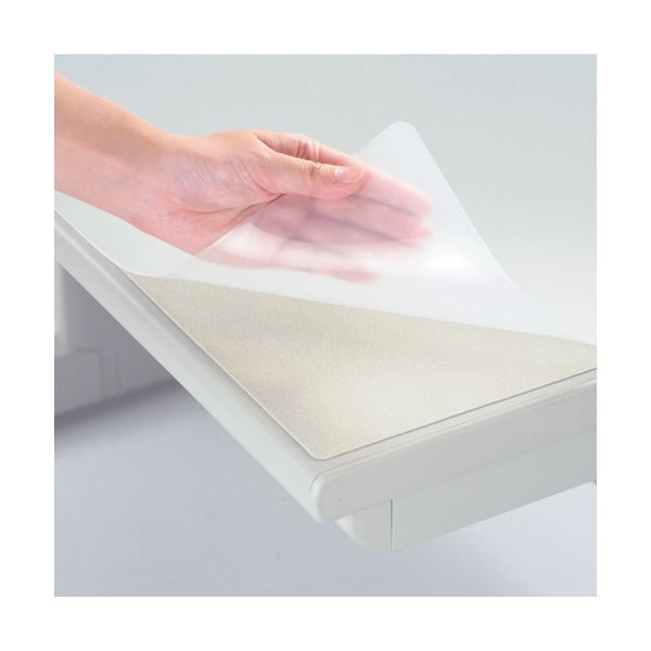 (まとめ) ライオン事務器 デスクマット PVC製光沢仕上 シングル 910×625×0.8mm No.7-SE 1枚 〔×10セット〕 直送・代引不可 （まとめ） ライオン事務器 デスクマット PVC製光沢