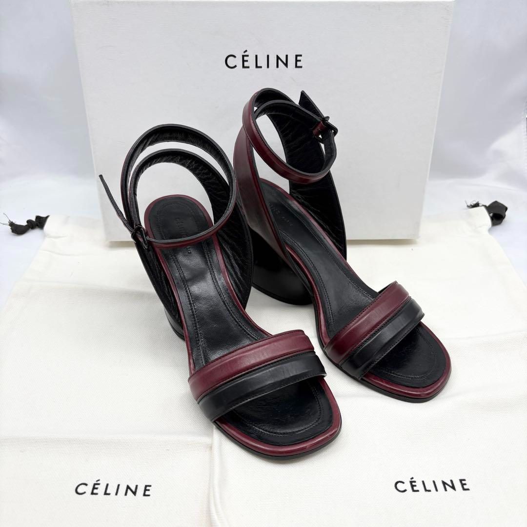 CELINE セリーヌ サンダル フィービー期 厚底 レザー ストラップ ハイブランド 36
