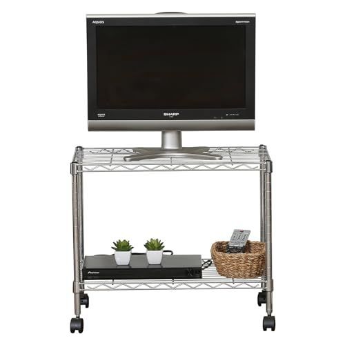 【数量限定】メタルラック キャスター付き シルバー 組立商品 幅60×奥行35×高さ51m 2段 ローボード 91783 テレビ台 不二貿易(Fujiboeki)