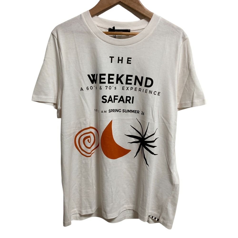 未使用 24SS WEEKEND MAX MARA ウィークエンドマックスマーラ ショートスリーブ プリント Tシャツ カットソー Mサイズ ホワイト  レディース 古着 中古 USED 未使用 24SS WEEKEND MAX MARA ウィークエンドマックスマーラ ショート