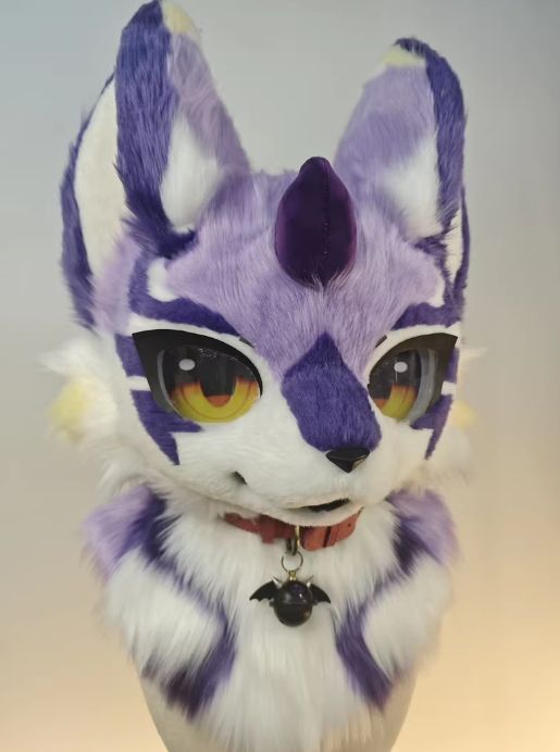 着ぐるみヘッド 犬 NO.305 パープル 全頭ヘッド ケモノ ファースーツ