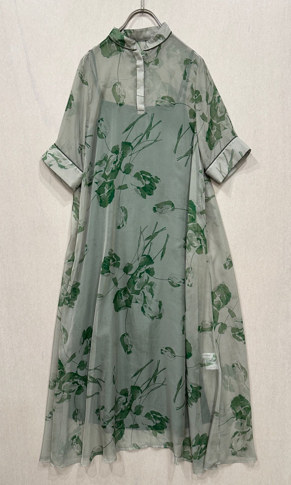 AMERI】ISLA PIPING SHEER DRESS S ameri vintage - メルカリ