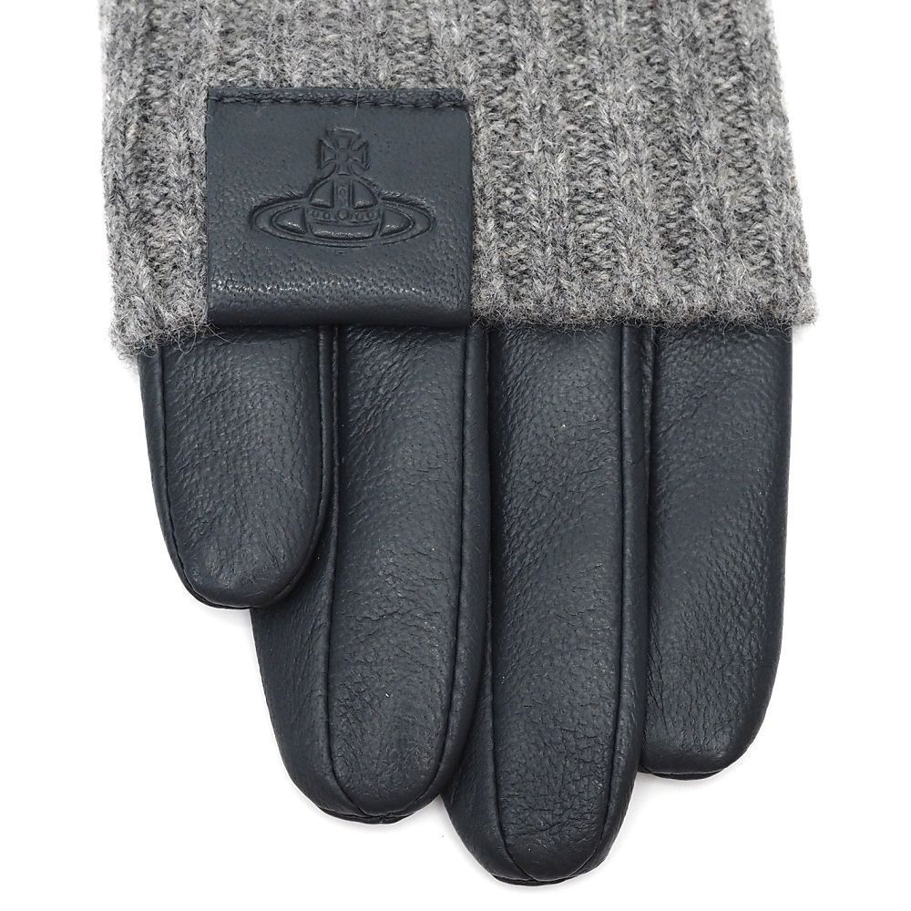 新品 Vivienne Westwood ニット レザーグローブ 手袋 【サイズ：20cm