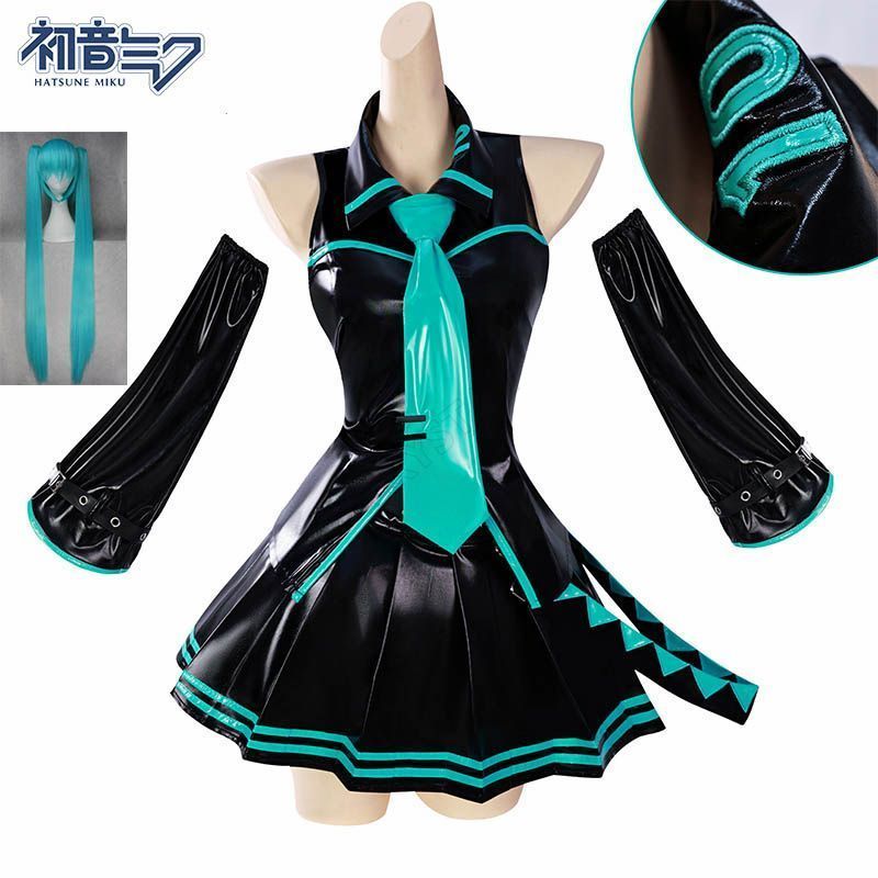 初音ミク コスプレ 初音ミク コスプレ衣装 ウイッグ付き 人気 キャラクター アイドル コスプレ用 イベント 仮装 舞台装 演出服 漫遊展 撮影用 観賞用 祭り 贈り物 誕生日 ハロウィン クリスマス