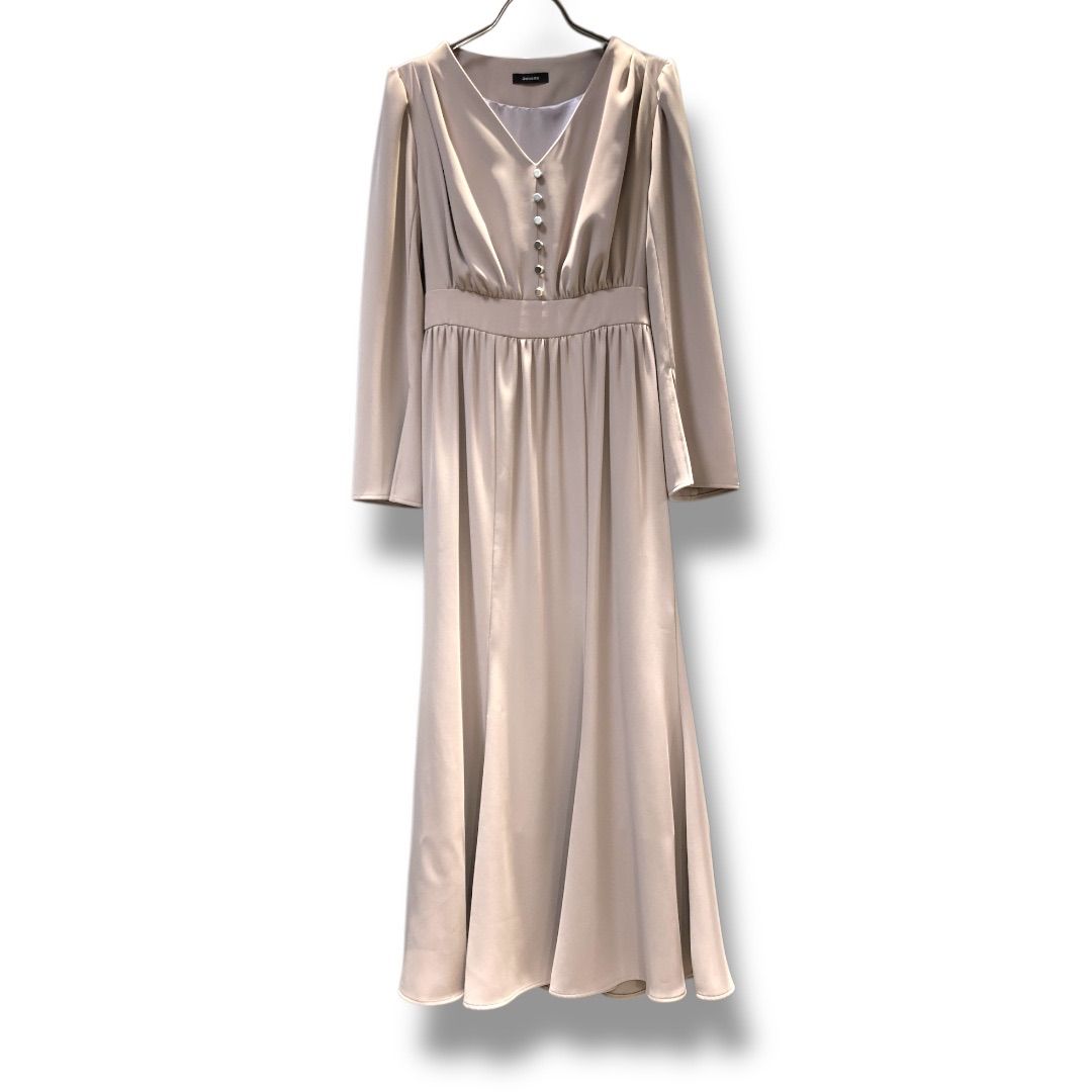 anuans アニュアンス マーメイドフレアスリーブワンピース Vネック  