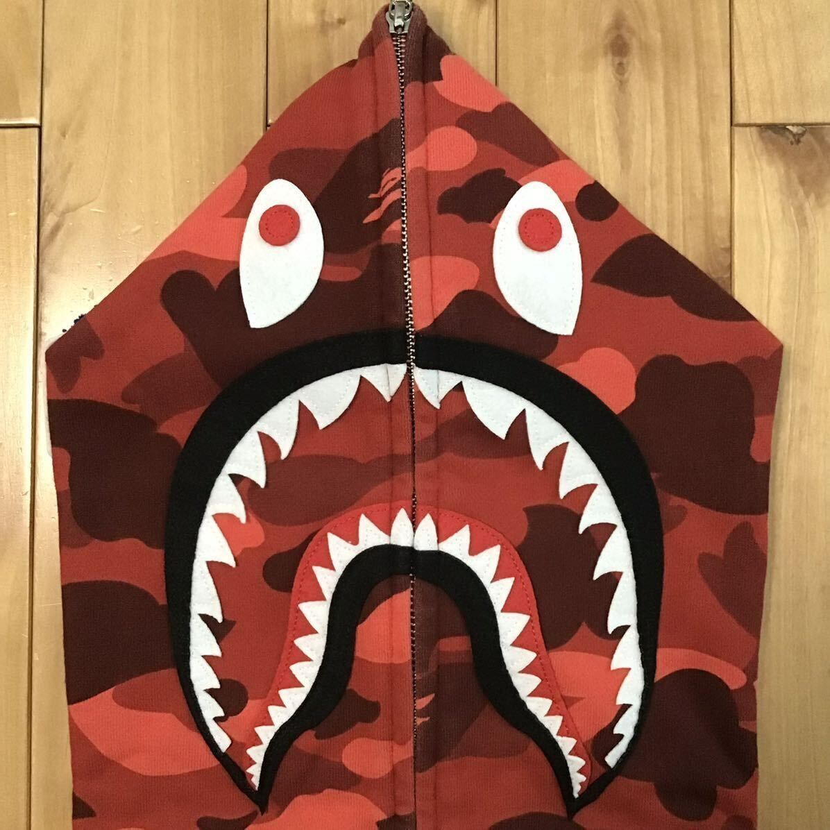 Red camo シャーク パーカー Lサイズ shark full zip hoodie a