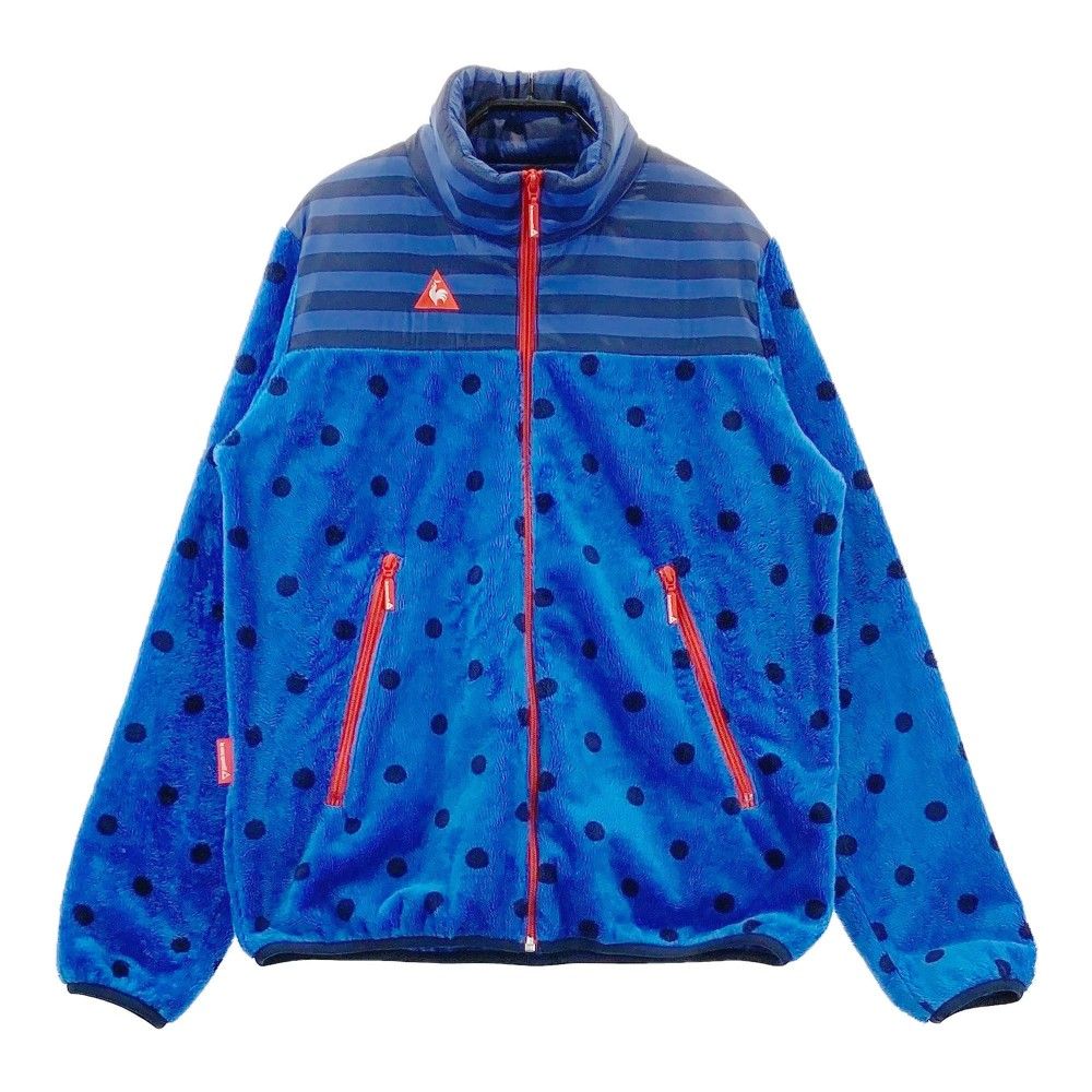 サイズ：L LECOQ GOLF ルコックゴルフ  切替 ボア ジップパーカー ドット柄 ブルー系 [240101289547] ゴルフウェア レディース ストスト