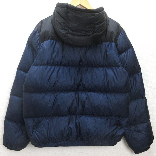 H□トミージーンズ/TOMMY JEANS フード付き ダウンジャケット【M】紺 