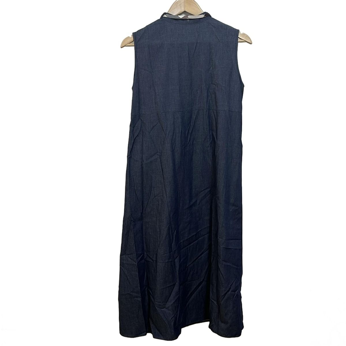 BLUE LABEL CRESTBRIDGE ネイビー ワンピース セール】【WEB限定】スパンボイルキャミソールドレス