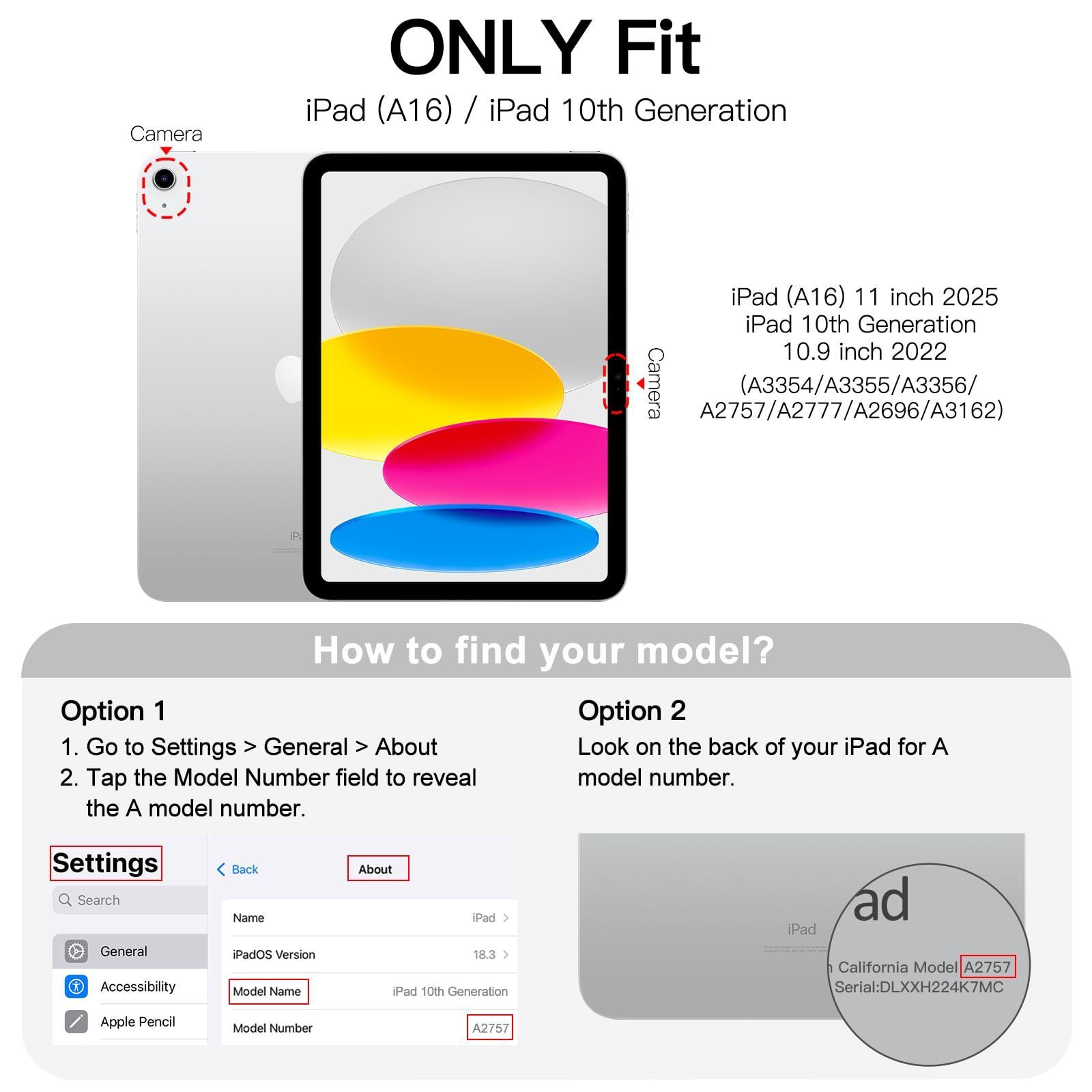 第11 10世代 2025 用PUレザー ビジネスフォリオ タブレット保護カバー iPad A 16 ケース Pencilホルダーとポケット付き マルチアングルの視聴 JETech ネービー