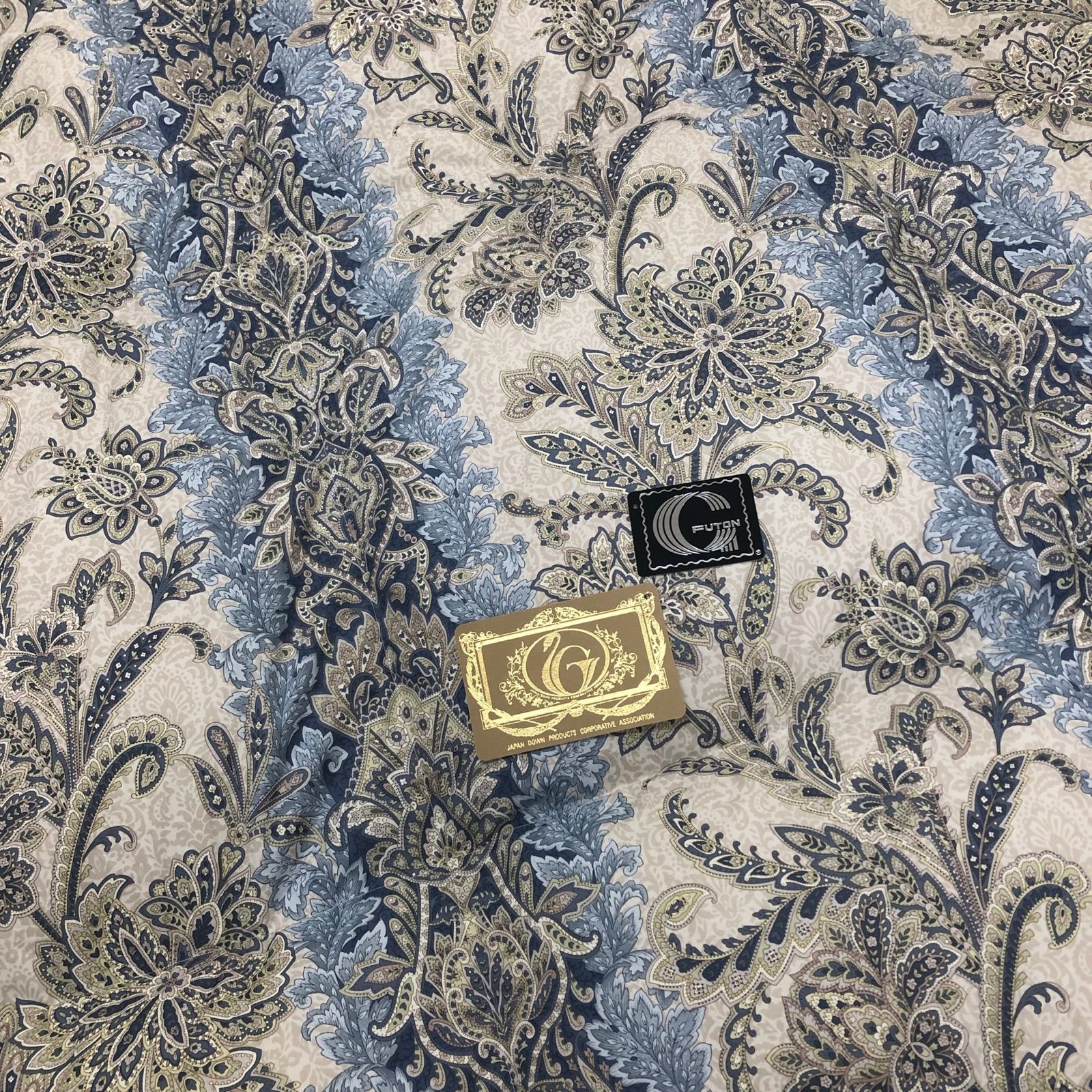 羽毛布団 シングル ポーランド産ホワイトマザーグース 日本製 sk6492ブルー 羽毛布団 シングル ポーランド産ホワイトマザーグース 大増量 26014ブルー