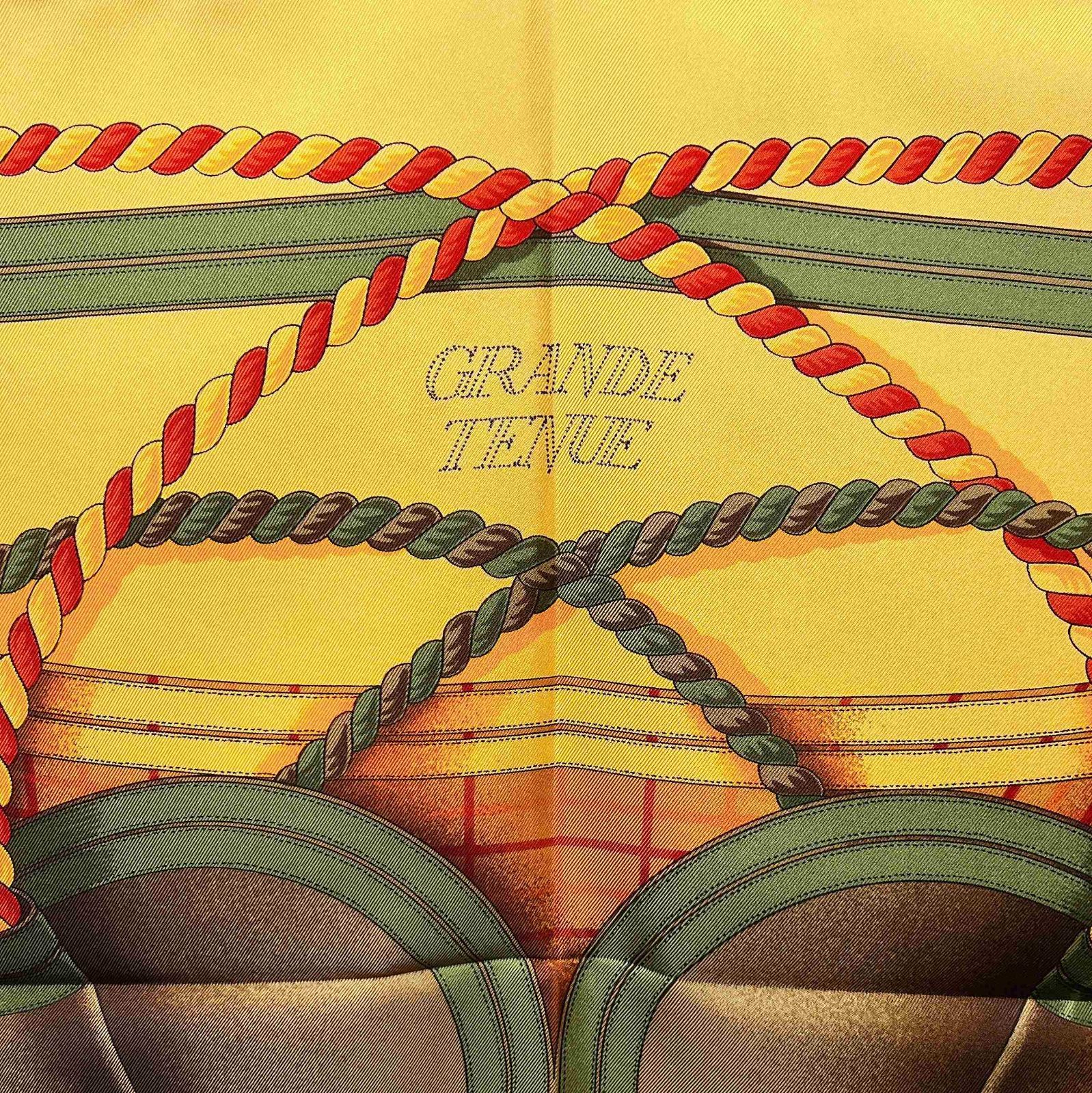 Hermès エルメス 90カレ 大判スカーフ GRANDE TEUNE 馬の礼装 