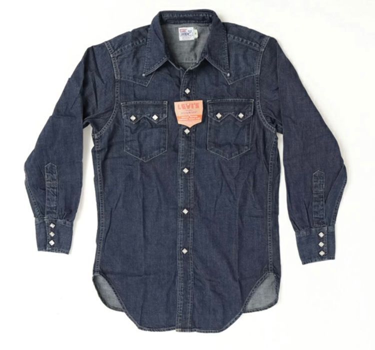 LEVI S テーラード ウエスタンシャツ Sサイズ リーバイス ヴィンテージ ダイヤボタン ショートホーン復刻 TAILORED WESTERN SHIRT デニムシャツ レプリカモデル