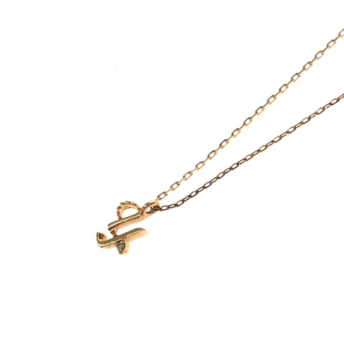 agete K10イニシャルAC アガット K10ネックレス イニシャル/K10YG/総