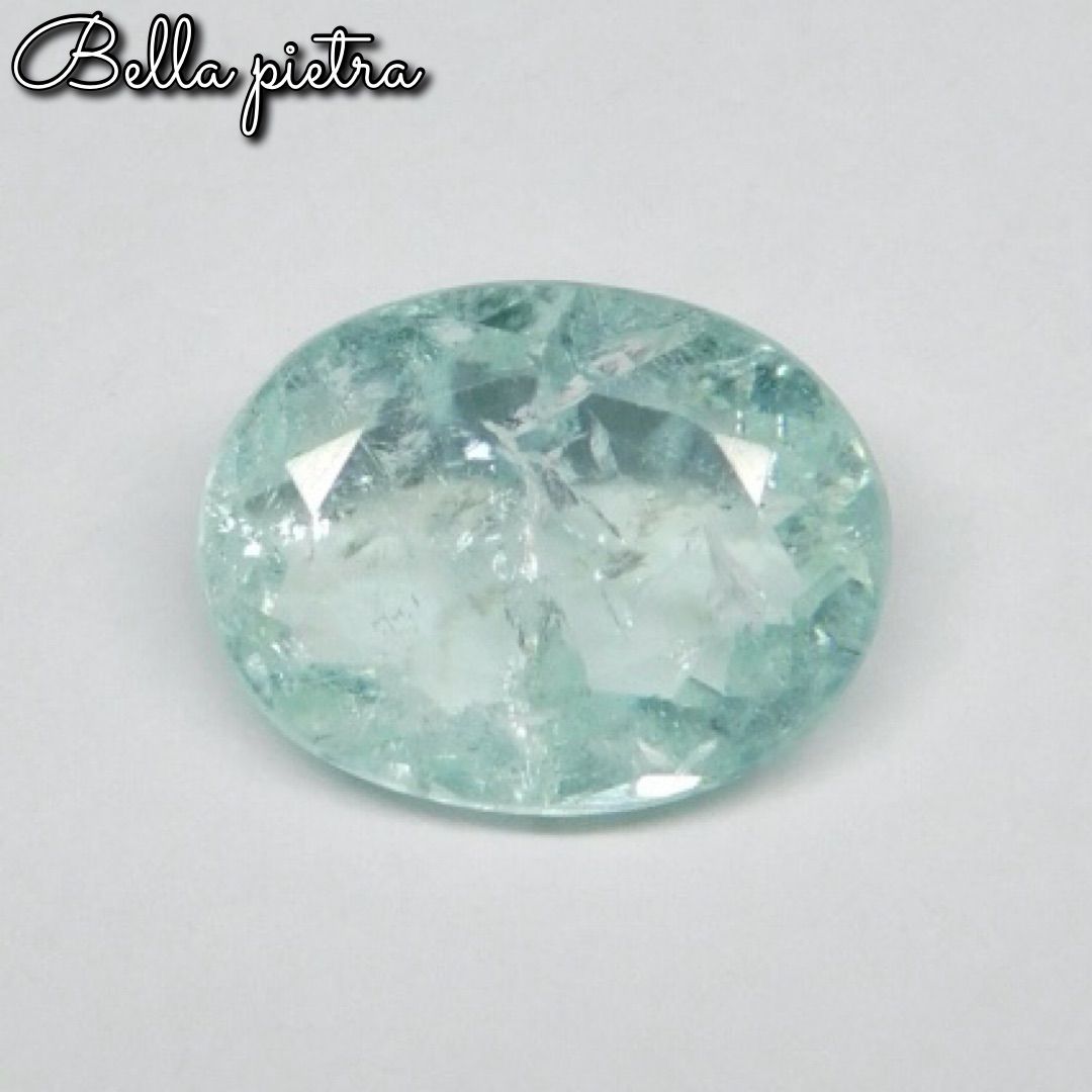 【もり】希少石　天然　パライバトルマリン　裸石 0.870ct☆希少☆天然パライバトルマリン ネオンブルー オーバル