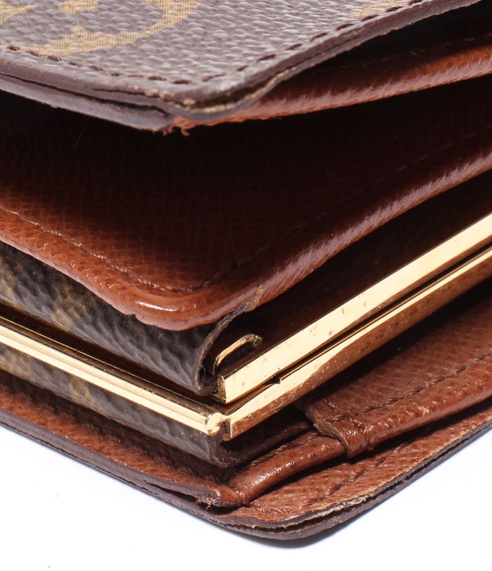 【美品】ルイヴィトン二つ折り財布 モノグラム がま口 訳あり ルイ・ヴィトン 二つ折り財布 がま口 M61673 モノグラム