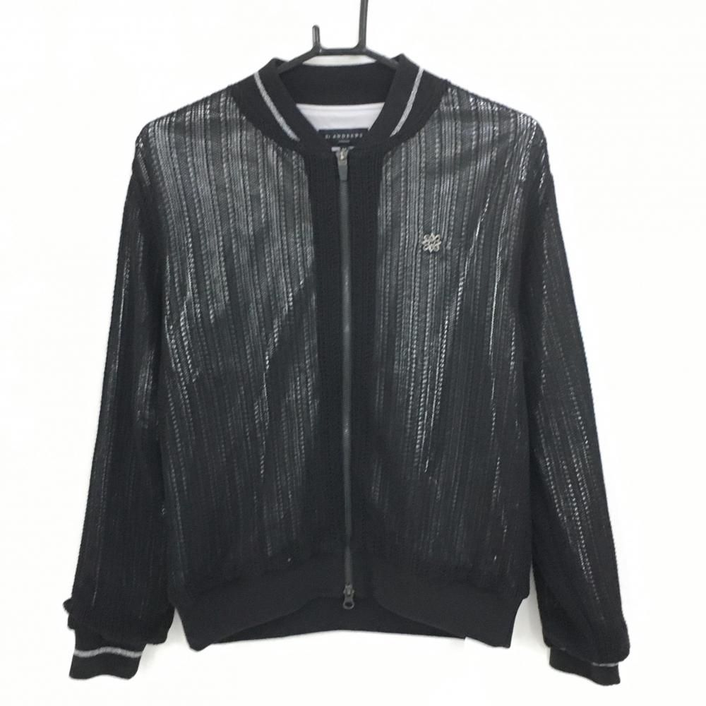 超美品】セントアンドリュース ニットジャケット 黒 透かし編み