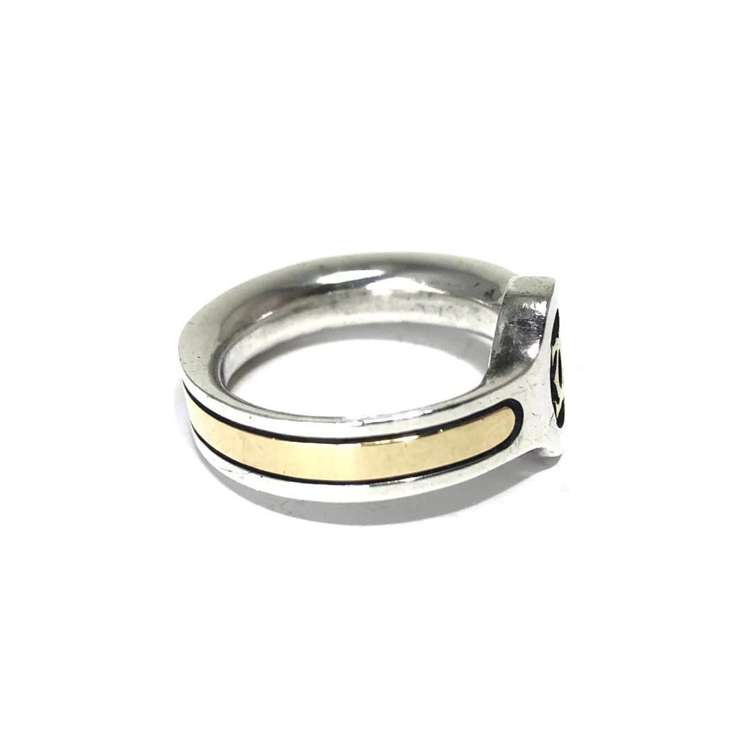 【ヴィンテージ・希少・美品】カルティエ／2C リング SV925・18K／9号 ヴィンテージ・希少】Cartier カルティエ／2C デザイン リング／／9号