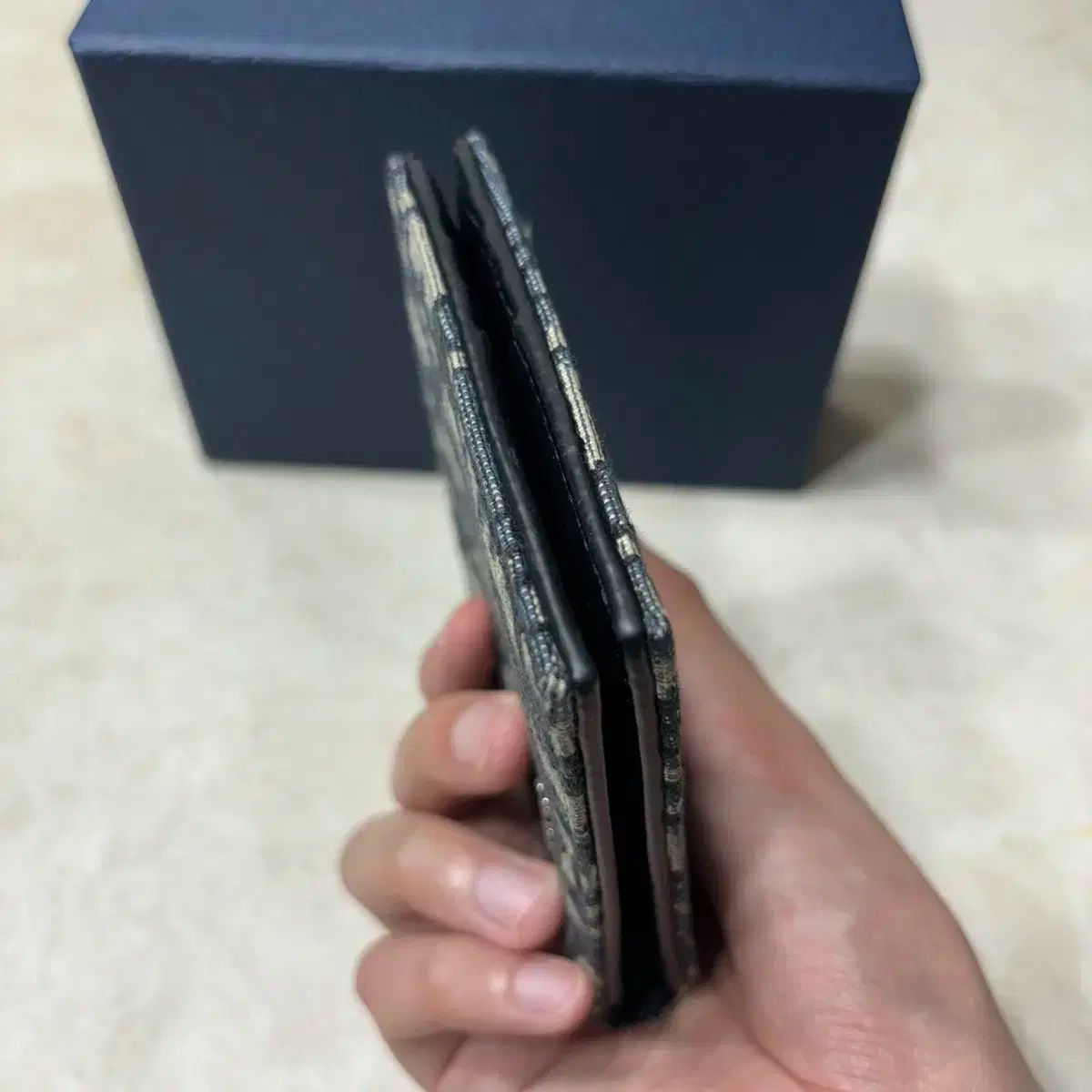 極美✨付属完備✨ディオール 二つ折り財布 オブリーク サドル レザー