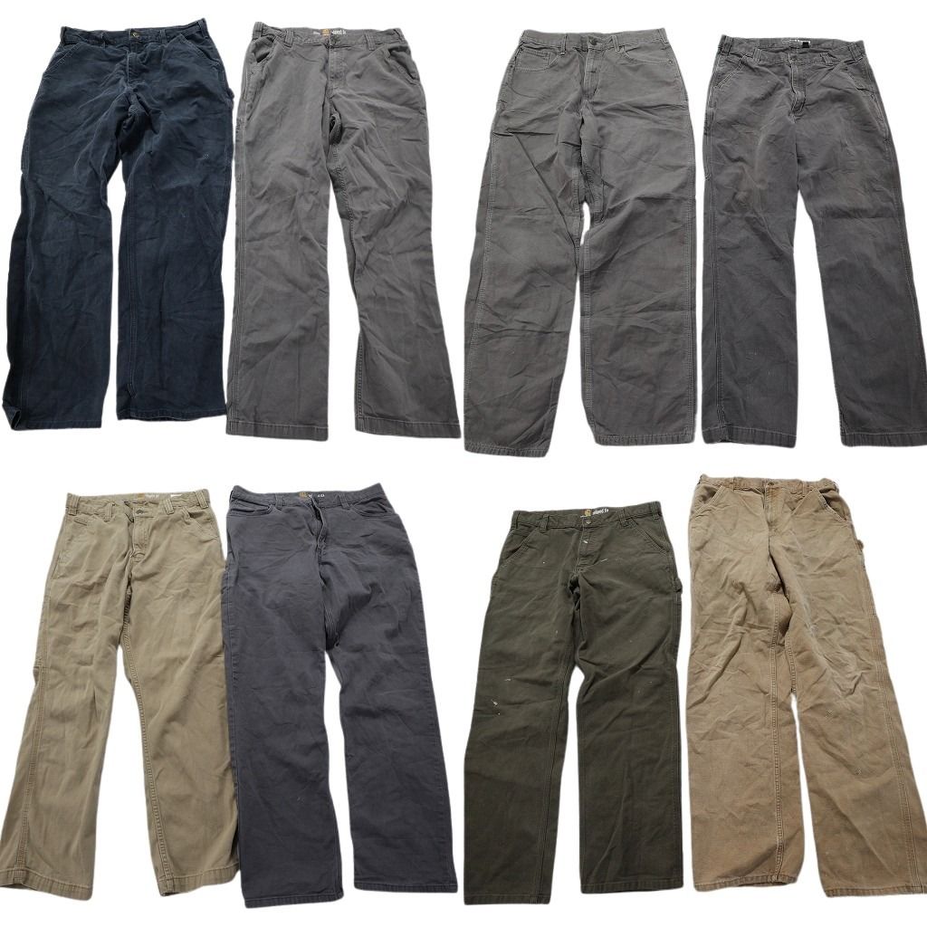 古着卸 カーハート Carhartt ダック ペインター パンツ 8枚セット メンズ 34 |35 |36 ワーク ループ 古着 MZ7394