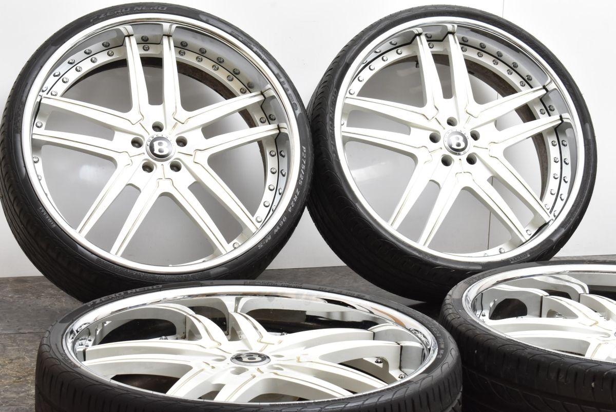 鍛造品 3ピース フォージアート VIZZO 24in 10J 20 PCD112 ピレリ P-ZERO 275 25R24 ベントレー フライングスパー コンチネンタルGT