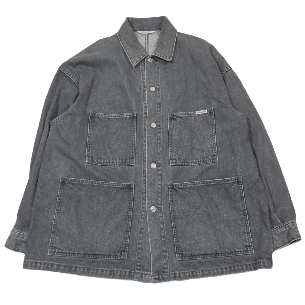 23AW COOTIE クーティー Denim Coverall デニム カバーオール ハードウォッシュ ジャケット ブルゾン S グレー メンズ 古着
