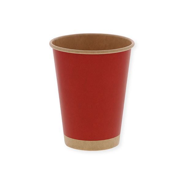 シモジマHEIKO ペーパーカップ アイス ホット兼用 12オンス 440ml 未晒レッド 口径90mm 0045359391セット 1000個 50個×20パック