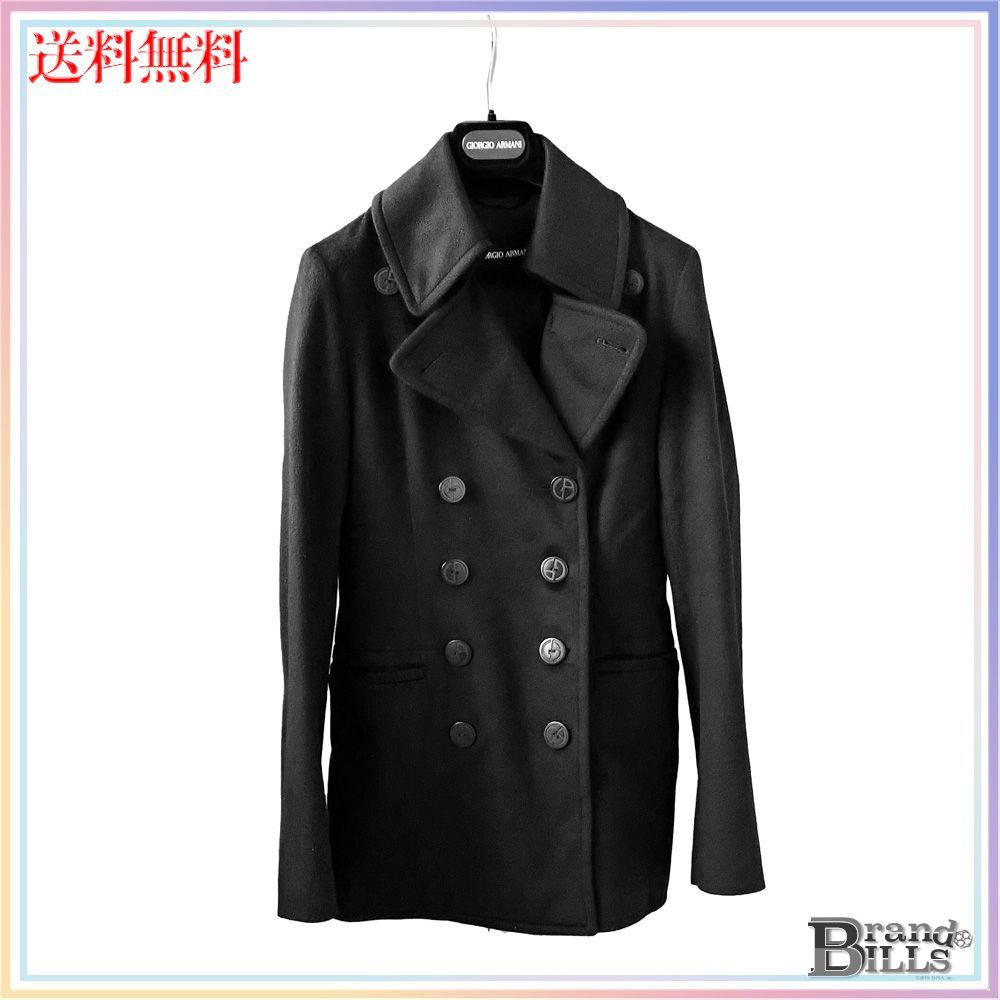 【美品】ジョルジオアルマーニ ファーストライン 黒ラベル カシミヤ×ウールコート 美品】ジョルジオアルマーニ ファーストライン 黒ラベル