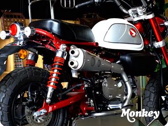 JT モンキー 125 フルエキマフラー デュアルエンド 受注製造