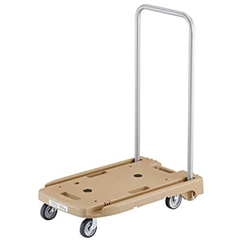 ライトサンド_ストッパーなし TRUSCO(トラスコ) 樹脂台車 こまわり君 省音G車輪 600×390 ライトサンド MP-6039N2-LS 折りたたみ 軽量 静か 静音 小型 コンパクト