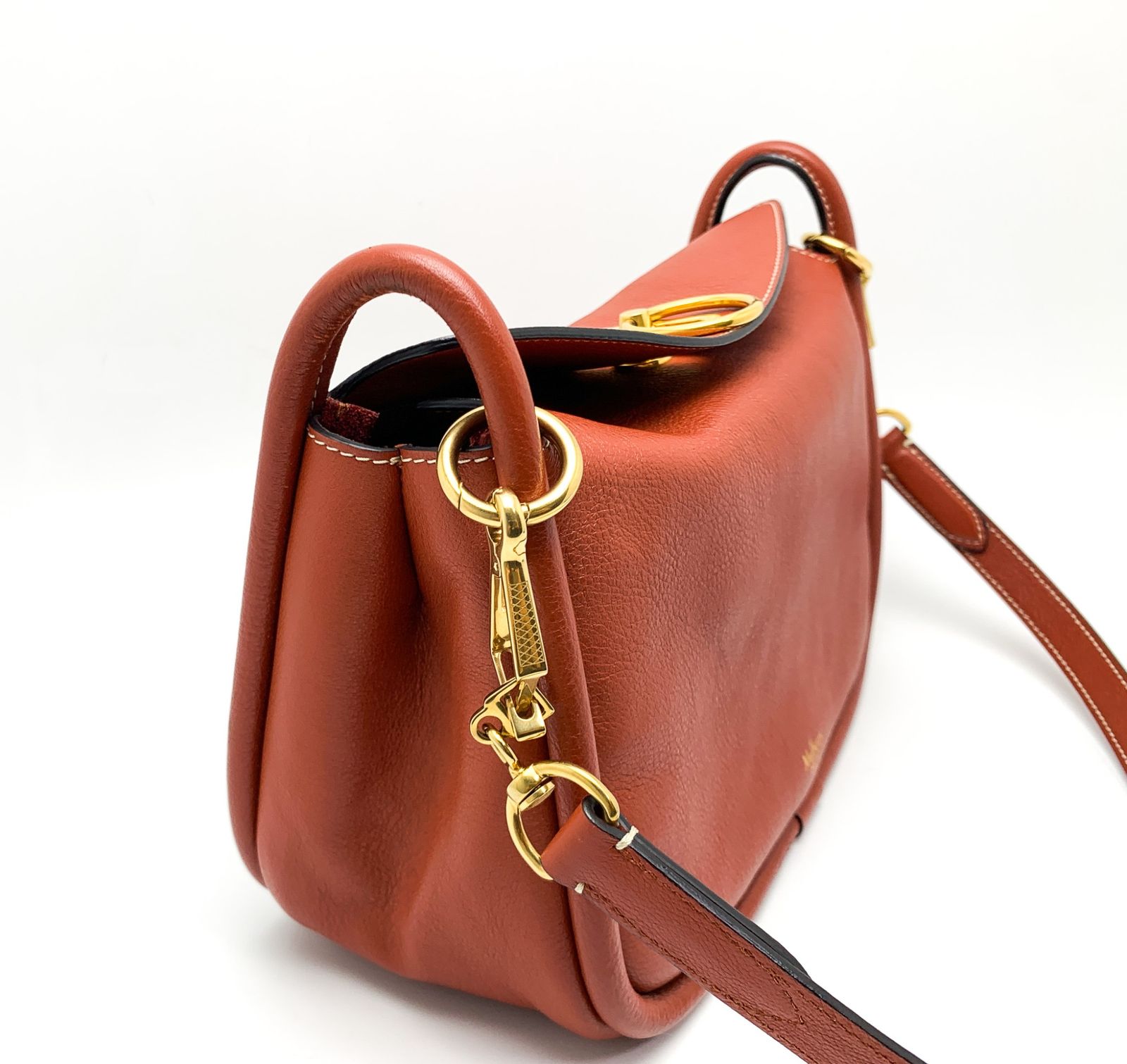 豊富な商品から マルベリー Mulberry スモールレイトン 3way オレンジブラウン系 Bag