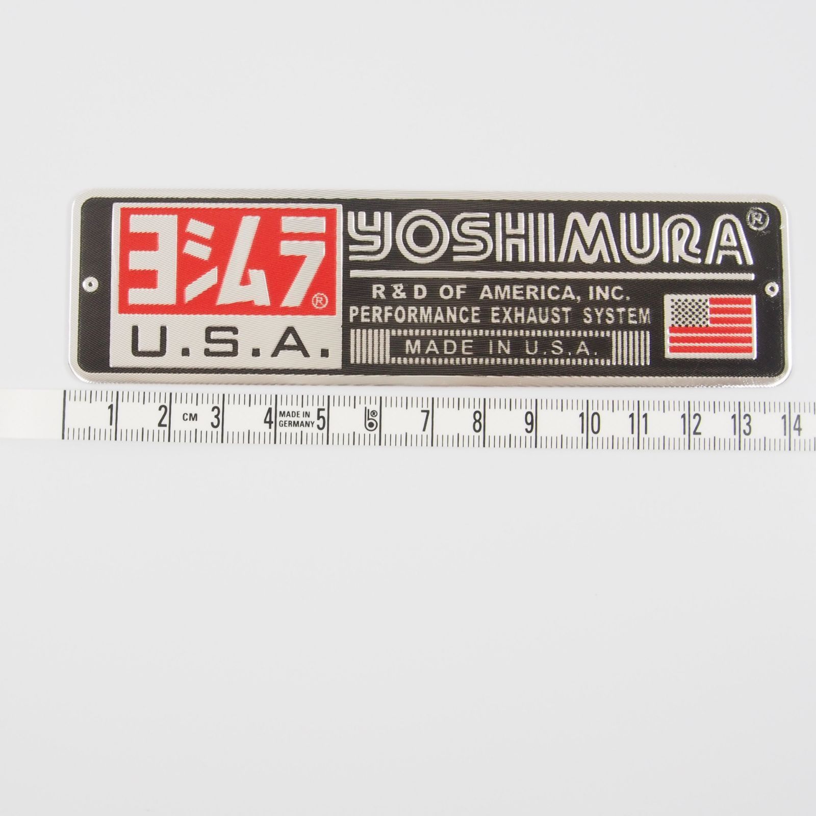 YOSHIMURA(ヨシムラ) アルミ耐熱ステッカー 歯がゆい 縦38㎜×横140㎜