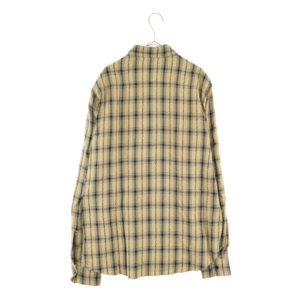 SAINT LAURENT 2025FW 半袖シャツ タータンチェック カーキ 20172000316185-1.jpg