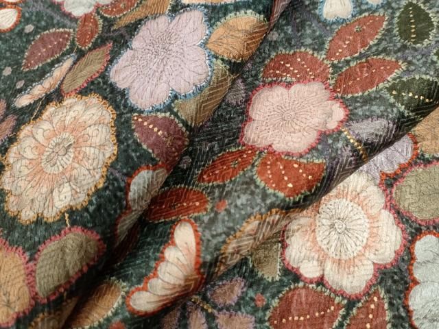 平和屋着物□上質な小紋 絞り 舞花文 正絹 逸品 AAAX8474ma 平和屋着物