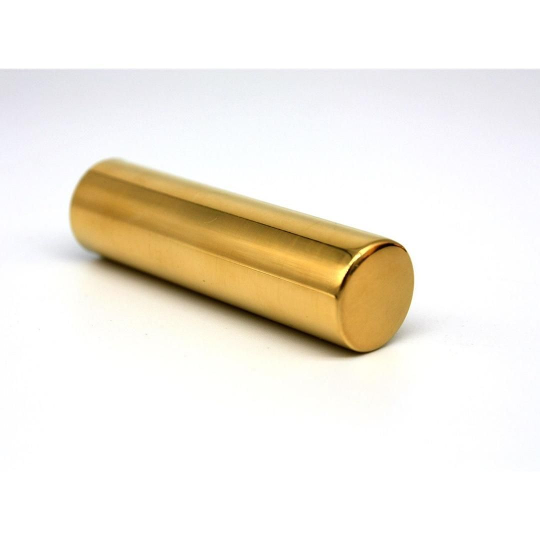 ミラーチタンゴールド 個人用 オーダー印鑑 銀行印 実印 2本セット アタリ ケースなし 印鑑単品 10.5mm 12mm 13.5mm 15mm 16.5mm 18mm サイズ選べる