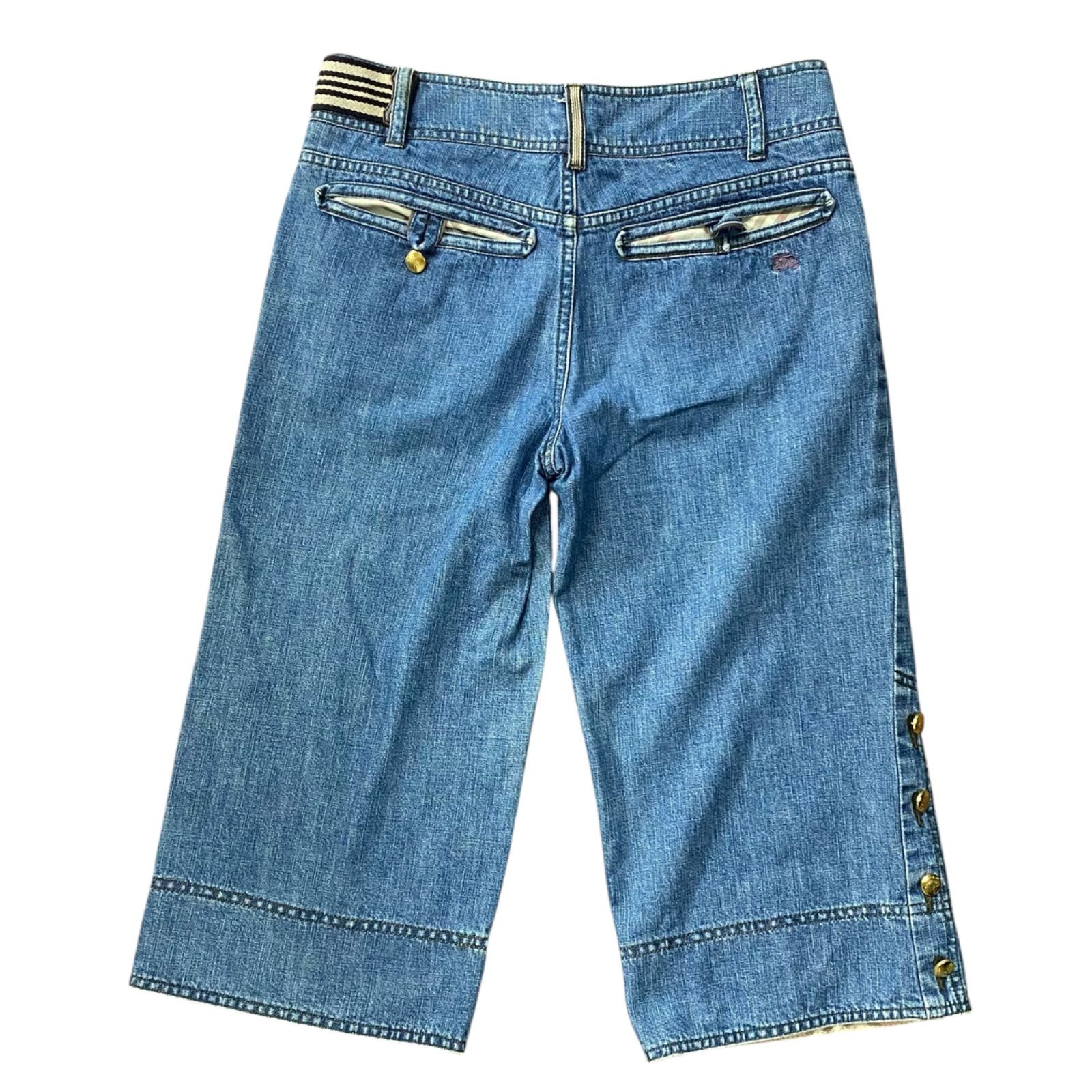 レア★バーバリーブルーレーベル　クロップドパンツ　テーパード　Y2K レア☆バーバリーブルーレーベル クロップドパンツ テーパード