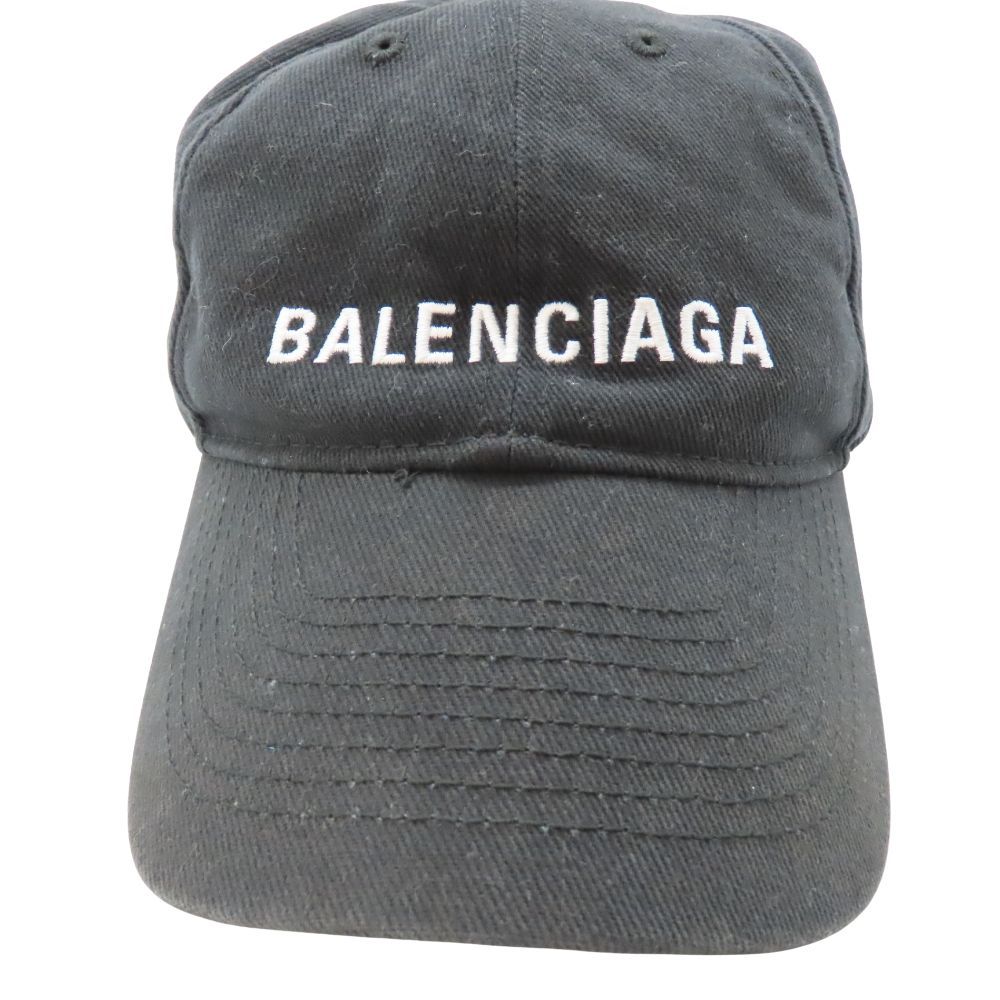 ロゴ メンズ 帽子 バレンシアガ BALENCIAGA ブラック M ロゴ